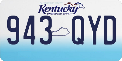 KY license plate 943QYD