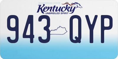 KY license plate 943QYP