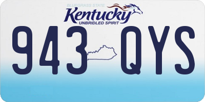 KY license plate 943QYS