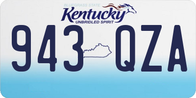 KY license plate 943QZA