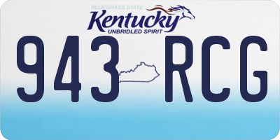 KY license plate 943RCG