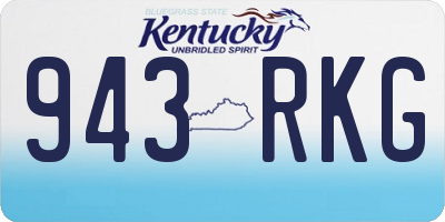 KY license plate 943RKG
