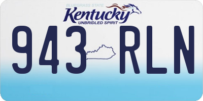 KY license plate 943RLN