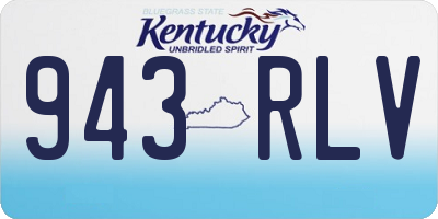 KY license plate 943RLV