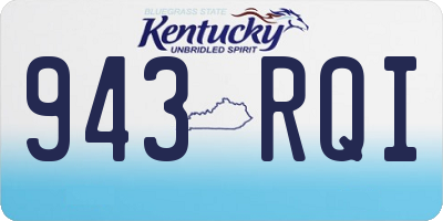 KY license plate 943RQI