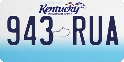KY license plate 943RUA