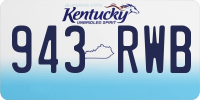 KY license plate 943RWB