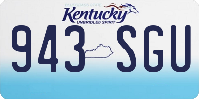 KY license plate 943SGU