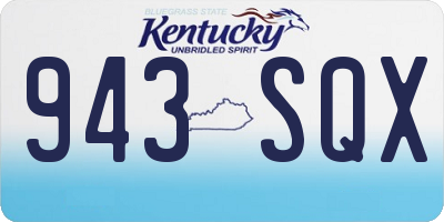 KY license plate 943SQX