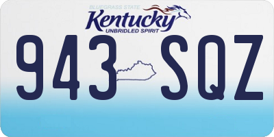 KY license plate 943SQZ