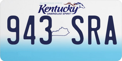 KY license plate 943SRA