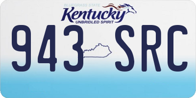 KY license plate 943SRC