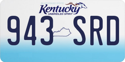 KY license plate 943SRD