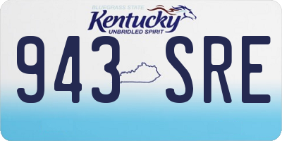KY license plate 943SRE
