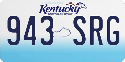 KY license plate 943SRG