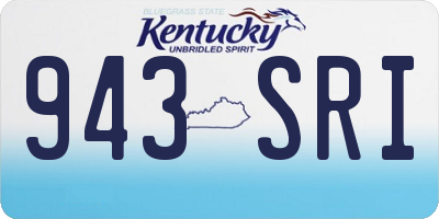 KY license plate 943SRI