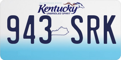 KY license plate 943SRK