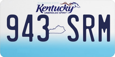KY license plate 943SRM