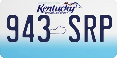 KY license plate 943SRP