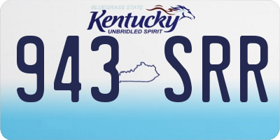 KY license plate 943SRR