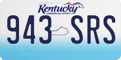 KY license plate 943SRS