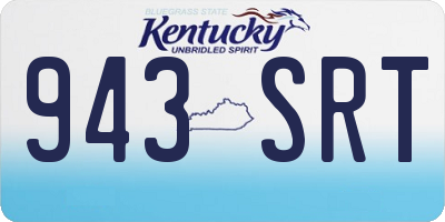 KY license plate 943SRT