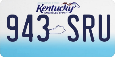 KY license plate 943SRU