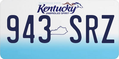 KY license plate 943SRZ