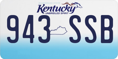 KY license plate 943SSB