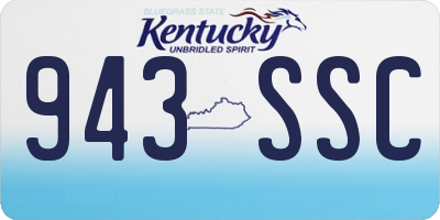KY license plate 943SSC