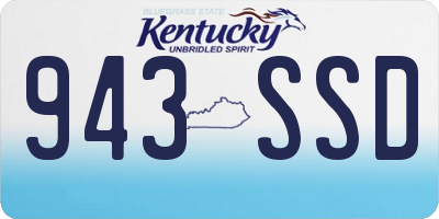 KY license plate 943SSD