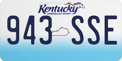KY license plate 943SSE