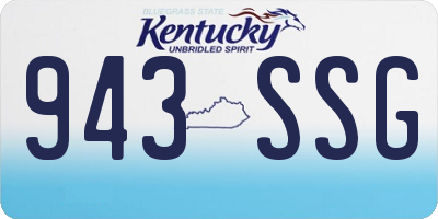 KY license plate 943SSG