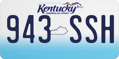 KY license plate 943SSH