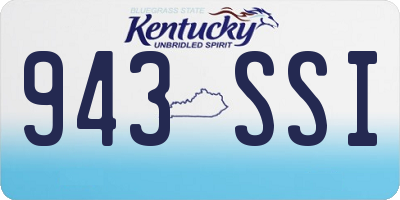 KY license plate 943SSI