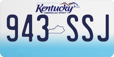 KY license plate 943SSJ