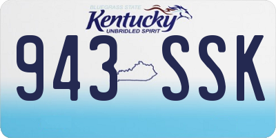 KY license plate 943SSK