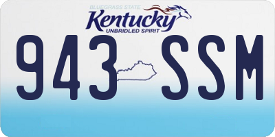 KY license plate 943SSM