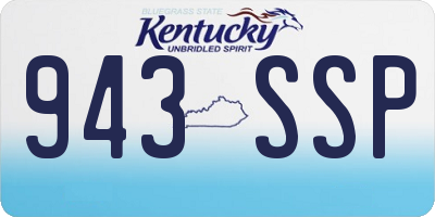 KY license plate 943SSP