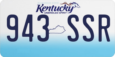 KY license plate 943SSR