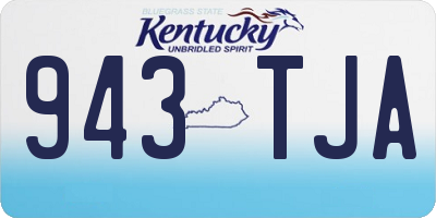 KY license plate 943TJA