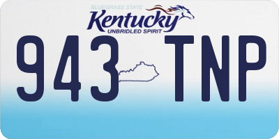 KY license plate 943TNP