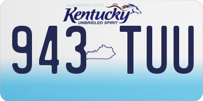KY license plate 943TUU