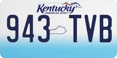 KY license plate 943TVB