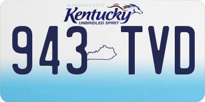 KY license plate 943TVD