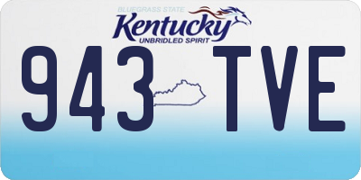 KY license plate 943TVE