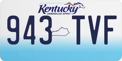 KY license plate 943TVF
