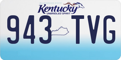 KY license plate 943TVG