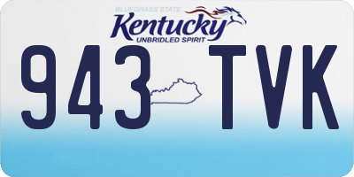 KY license plate 943TVK
