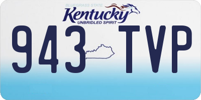 KY license plate 943TVP